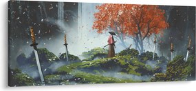 Tablou - Ilustrație a Grădinii de săbii (120x50 cm)