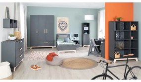 Pat pentru copii negru 90x200 cm Jara – Roba