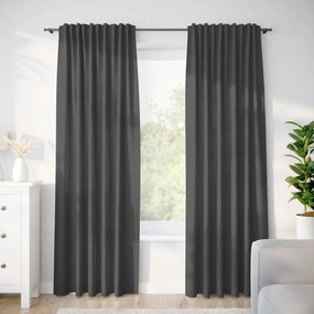 Goldea draperie decorativă loneta - antracit 280x140 cm