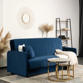 JAKS Canapea dublă extensibilă Porto albastru