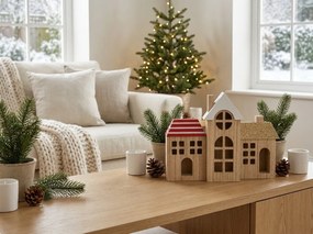 Set de casute din lemn WOODLAND 21 cm, 3 buc.