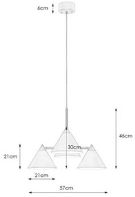 Lustră pe cablu Markslöjd 108077 KLINT 4xE14/40W/230V albă