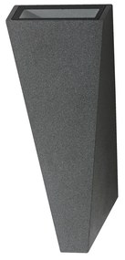 Aplica LED de perete exterior cu iluminat ambiental IP54 ZITA XL gri inchis
