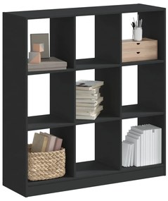 3307838 vidaXL Bibliotecă, negru, 102x32x108 cm, lemn prelucrat