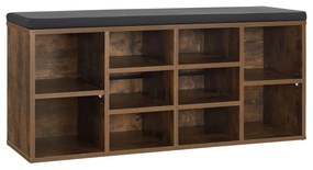 Suport pantofi cu captuseala 104 x 30 x 48 cm maro antic