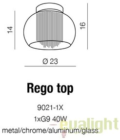 Plafoniera design elegant 23cm Rego Top