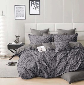 Lenjerie de pat din bumbac NOMARI gri Dimensiune lenjerie de pat: 70 x 90 cm | 140 x 200 cm