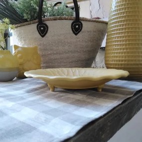 Platou Leaf din ceramica galbena 25.5 cm