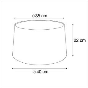 Abajur din bumbac negru cu interior auriu 40/35/22