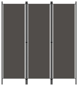 Paravan de camera cu 4 panouri, alb, 200 x 180 cm Paravan de camera cu 3 panouri, antracit, 150 x 180 cm