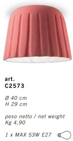 Plafoniera design italian realizat manual din ceramica MADAME GRES Large