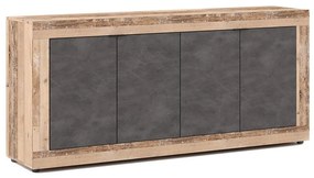 Comodă RUNEA, maro deschis/antracit