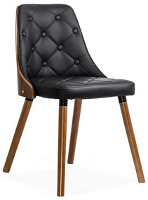 Scaun de bucătărie din piele ecologică BUC 024 negru