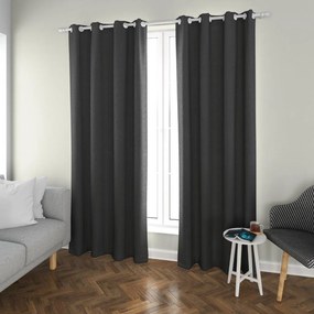 2x draperie neagra OXFORD 140x250 cm