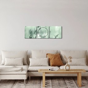 Tablou - Pajiște verde (cu ceas) (90x30 cm)