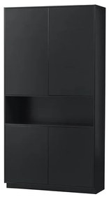 Dulap modular negru din lemn masiv de pin 110x210 cm Finca – WOOOD