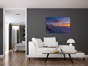 Tablou în apus de soare, Mont Blanc (90x60 cm)