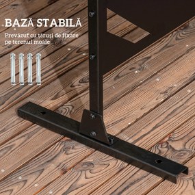 Outsunny Panou de Intimitate pentru Exterior din Metal, 122 x 198 cm, Separator Decorativ cu Suport și Șuruburi de Expansiune, Panou Autoportant pentru Grădină, Terasă, Piscină, Frunză de Bananier | Aosom Romania