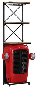 Dulap de vin design tractor 49x31x172 cm lemn masiv de mango Rosu, 9