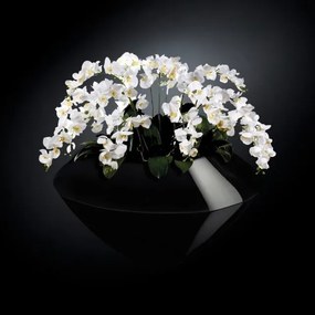 Aranjament floral elegant, design LUX VENEZIA IN SHINY VASE, negru 1141247.96