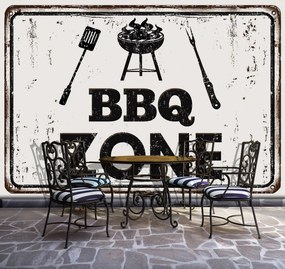 Fototapet - BBQ Zone - inscripție (254x184 cm)