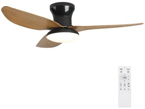 Brilagi-LED Ventilator plafonier reglabil LED/30W/230V 3000-6500K negru/maro+DO