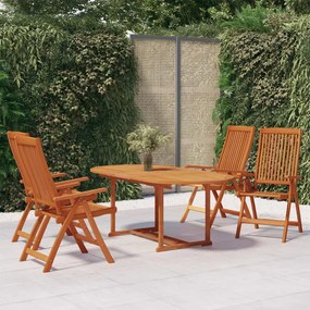 vidaXL Set mobilier de grădină, 5 piese, lemn masiv de eucalipt