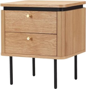 Noptiera cu furnir de stejar ATELIER 55cm