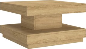 vidaXL Măsuță de cafea, maro deschis, 60x60x35 cm, MDF