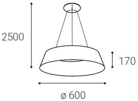 Lustră LED pe cablu LED2 KATY LED/60W/230V 3000/4000K albă