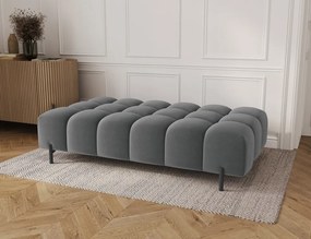 Taburet Tapitat cu Picioare Ferivo, 140x70x40 cm, dark gri plush – Sola 06