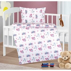 Bellatex Lenjerie de pat din bumbac Beata Unicornroz, 100 x 135, 45 x 60 cm