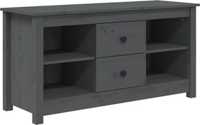 vidaXL Comodă TV, gri, 103x36,5x52 cm, lemn masiv de pin