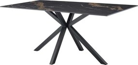Masa dining cu blat ceramic GALAXIE Aurora Oro 180x90cm