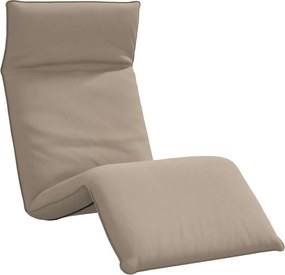vidaXL Șezlong pliabil, gri taupe, 175x54x8,5 cm, țesătură Oxford