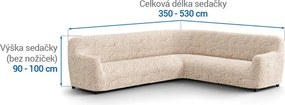 Gaico Huse bielastice BRILLANTE bej colțar (l. 350 - 530 cm)