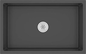 vidaXL Chiuvetă de bucătărie, negru, oțel inoxidabil