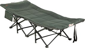 Outsunny Șezlong pliabil, spătar reglabil, cu suport pentru pahare, până la 120 kg, 68 x 190 x 48 cm, Gri | Aosom Romania