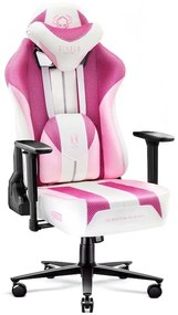 Scaun gaming Diablo X-Player 2.0 din material Normal Size Marshmallow Pink/roz Diablochairs
