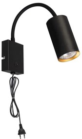 Lampă flexibilă de perete Brilagi SELE 1xGU10/30W/230V negru/auriu