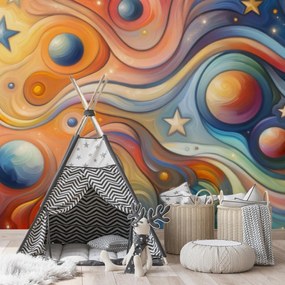 Fototapet - Univers colorat pictat (147x102 cm)