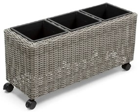 Jardiniera din ratan pe roti BREDA