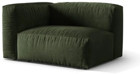 Modul pentru canapea modulară verde cu tapițerie din catifea (cu colț pe partea stângă) Martina – Micadoni