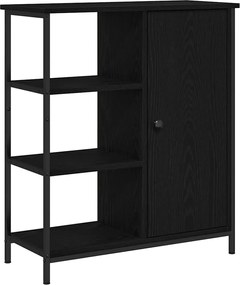 vidaXL Bufet Stejar Negru 70 x 30 x 80 cm