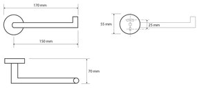 Suport hârtie igienică Sapho XR703 X-round, crom