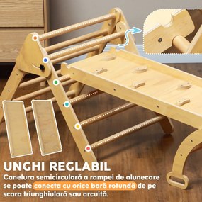 AIYAPLAY Joc pentru Copii cu Triunghi, Arc și Rampă | Aosom Romania