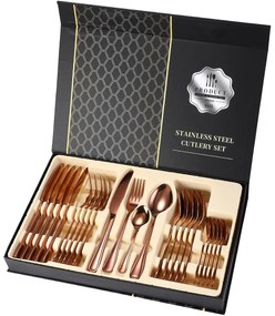 Set 24 tacamuri,stainless stell,pentru 6 persoane,TRENDY’S,rose