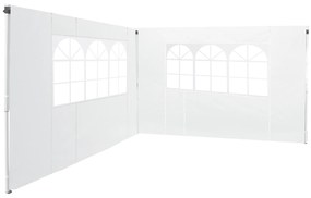 Outsunny Panouri Laterale pentru Corturi Pop-Up, Set de 2, 3x2m, Protecție UV, Rezistent la Apă, Alb | Aosom Romania