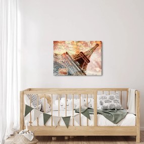 Tablou - Turnul Eiffel în stil vintage (70x50 cm)