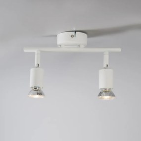 Spot modern alb inclinabil cu 2 lumini - Jeany